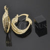 Oro Laminado Small Hoop, Gold Filled Style Brushed Finish, Golden Finish, 5.147.010