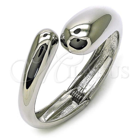 Rhodium Plated Individual Bangle, Teardrop Design, Polished, Rhodium Finish, 07.307.0038.1.05