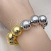 Oro Laminado Fancy Bracelet, Gold Filled Style Ball Design, Polished, Two Tone, 03.341.0212.08