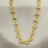 Oro Laminado Basic Necklace, Gold Filled Style Puff Mariner Design, Polished, Golden Finish, 04.63.1311.20