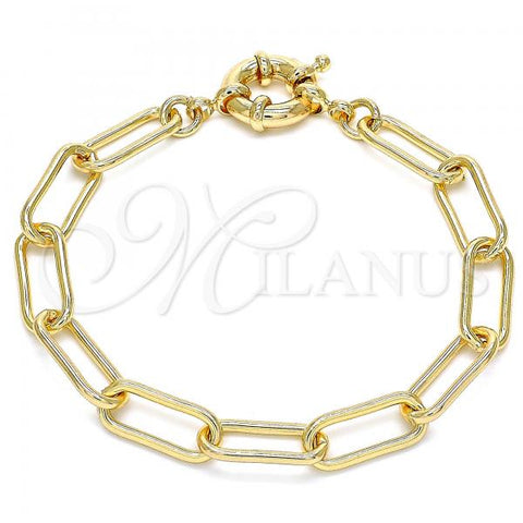 Oro Laminado Basic Bracelet, Gold Filled Style Polished, Golden Finish, 03.378.0001.07