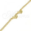Oro Laminado Fancy Bracelet, Gold Filled Style Dolphin Design, Polished, Golden Finish, 03.168.0007.07