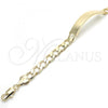 Oro Laminado ID Bracelet, Gold Filled Style Polished, Golden Finish, 03.168.0024.09