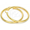 Oro Laminado Large Hoop, Gold Filled Style Hollow Design, Polished, Golden Finish, 5.136.002.60