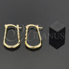 Oro Laminado Medium Hoop, Gold Filled Style Diamond Cutting Finish, Golden Finish, 5.153.038