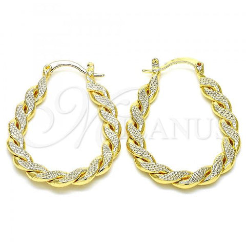 Oro Laminado Small Hoop, Gold Filled Style Polished, Golden Finish, 02.170.0253.25
