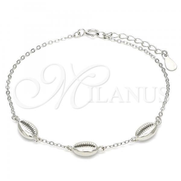 Sterling Silver Fancy Bracelet, Polished, Rhodium Finish, 03.332.0001.07