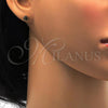 Stainless Steel Stud Earring, with Coffee Crystal, Polished, Golden Finish, 02.271.0008.4