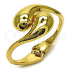 Oro Laminado Individual Bangle, Gold Filled Style Teardrop Design, Polished, Golden Finish, 07.307.0039.05