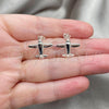 Sterling Silver Stud Earring, Airplane Design, Polished, Silver Finish, 02.399.0014