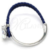 Rhodium Plated Individual Bangle, Teardrop Design, with Aurore Boreale Swarovski Crystals and White Micro Pave, Polished, Rhodium Finish, 07.239.0002.11 (03 MM Thickness, One size fits all)