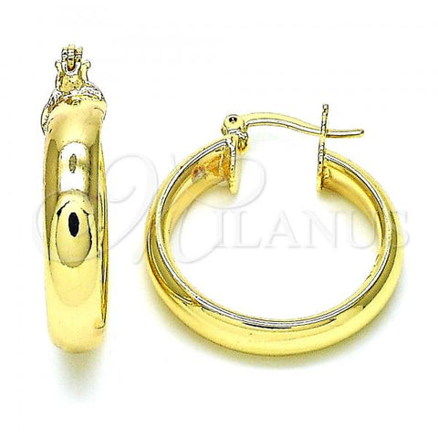 Oro Laminado Small Hoop, Gold Filled Style Polished, Golden Finish, 5.136.011.25