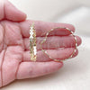 Oro Laminado Medium Hoop, Gold Filled Style Diamond Cutting Finish, Golden Finish, 02.170.0520.40