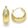 Oro Laminado Small Hoop, Gold Filled Style Matte Finish, Golden Finish, 02.106.0006.20