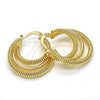 Oro Laminado Small Hoop, Gold Filled Style Diamond Cutting Finish, Golden Finish, 5.144.012.25