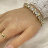 Oro Laminado Tennis Bracelet, Gold Filled Style with White Cubic Zirconia, Polished, Golden Finish, 03.206.0007.07