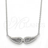 Sterling Silver Pendant Necklace, with White Cubic Zirconia, Polished, Rhodium Finish, 04.336.0003.16