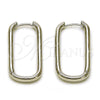 Rhodium Plated Huggie Hoop, Polished, Rhodium Finish, 02.195.0303.1.14