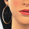 Oro Laminado Large Hoop, Gold Filled Style Hollow Design, Polished, Golden Finish, 5.134.018.60