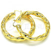 Oro Laminado Large Hoop, Gold Filled Style and Hollow Polished, Golden Finish, 02.170.0261.60
