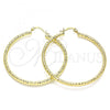 Oro Laminado Large Hoop, Gold Filled Style Diamond Cutting Finish, Golden Finish, 02.213.0261.50