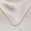 Oro Laminado Basic Necklace, Gold Filled Style Rat Tail Design, Polished, Golden Finish, 04.341.0133.20