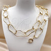 Oro Laminado Necklace and Bracelet, Gold Filled Style Polished, Golden Finish, 06.429.0004