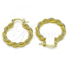 Oro Laminado Small Hoop, Gold Filled Style Diamond Cutting Finish, Golden Finish, 02.170.0398.25