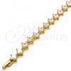 Oro Laminado Tennis Bracelet, Gold Filled Style with White Cubic Zirconia, Polished, Golden Finish, 03.283.0001.07