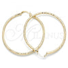 Oro Laminado Large Hoop, Gold Filled Style Diamond Cutting Finish, Golden Finish, 02.213.0238.60