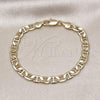 Oro Laminado Basic Bracelet, Gold Filled Style Mariner Design, Polished, Golden Finish, 5.222.024.08