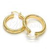 Oro Laminado Medium Hoop, Gold Filled Style Diamond Cutting Finish, Golden Finish, 02.170.0185.30
