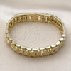Oro Laminado Solid Bracelet, Gold Filled Style Matte Finish, Golden Finish, 03.213.0377.08