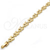 Oro Laminado Fancy Bracelet, Gold Filled Style Polished, Golden Finish, 03.210.0028.08