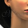 Stainless Steel Stud Earring, Star Design, with Dark Champagne Crystal, Polished, Golden Finish, 02.271.0016.9
