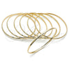 Oro Laminado Semanario Bangle, Gold Filled Style Polished, Golden Finish, 07.298.0001.05.5
