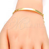 Oro Laminado ID Bracelet, Gold Filled Style Figaro Design, Polished, Golden Finish, 5.226.010.1.07