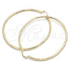 Oro Laminado Extra Large Hoop, Gold Filled Style Diamond Cutting Finish, Golden Finish, 02.213.0238.70
