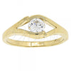 Oro Laminado Multi Stone Ring, Gold Filled Style with White Cubic Zirconia, Polished, Golden Finish, 5.165.031.07 (Size 7)