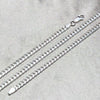 Sterling Silver Basic Necklace, Miami Cuban Design, Polished, Silver Finish, 04.420.0005.22
