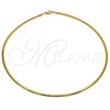 Stainless Steel Basic Necklace, Herringbone Design, Polished, Golden Finish, 04.265.0001.18