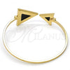 Gold Tone Individual Bangle, with Light Tanzanite Mother of Pearl, Polished, Golden Finish, 07.263.0004.1.GT (02 MM Thickness, One size fits all)