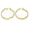 Oro Laminado Medium Hoop, Gold Filled Style Diamond Cutting Finish, Golden Finish, 02.168.0047.35