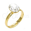 Oro Laminado Multi Stone Ring, Gold Filled Style with Crystal Swarovski Crystals, Polished, Golden Finish, 01.239.0004.8 (One size fits all)