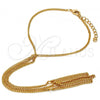 Oro Laminado Fancy Bracelet, Gold Filled Style Curb Design, Polished, Golden Finish, 03.60.0139.07