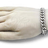 Stainless Steel Basic Bracelet, Concave Cuban Design, Polished,, 03.278.0021.08