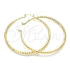 Oro Laminado Large Hoop, Gold Filled Style Diamond Cutting Finish, Golden Finish, 02.213.0160.60