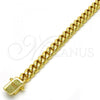 Oro Laminado Basic Bracelet, Gold Filled Style Miami Cuban Design, Polished, Golden Finish, 03.278.0001.09
