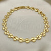 Oro Laminado Fancy Anklet, Gold Filled Style Polished, Golden Finish, 03.210.0026.10