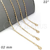 Oro Laminado Basic Necklace, Gold Filled Style Polished, Golden Finish, 04.213.0071.22